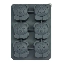 Custom Eco-Friendly Durable Easy Release Ice Cube Molds Silicone Ice Cream Mold Tiger Shaped Silicone Ice Tray