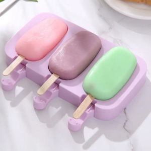 Kadatangan anyar Silicone Ice Cream Maker Mould Popsicle Mould És Pop Mould Silicone With Lid Ice Mould Home kitchen tools