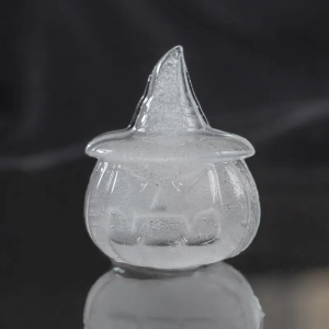 3D Halloween Horror Skull Pumpkin silikonimuotti jääpalatarjotin kannella