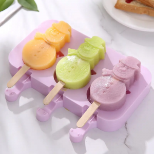 New Arrivals Silicone Ice Cream Maker Mold Popsicle Mold Ice Pop Mold Silicone With Lid Ice Mold Home kitchen tools
