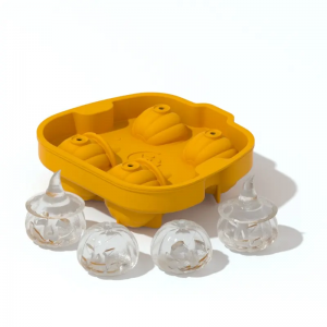 3Д Халловеен Хоррор лобања бундева силиконски калуп посуда за ледене коцке са поклопцем