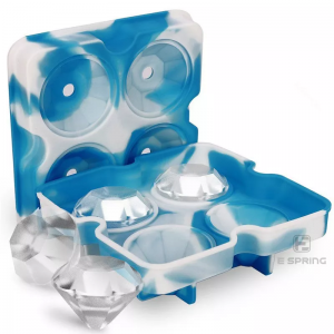 Muffa di cubetti di ghiaccio in silicone à 4 cavità di diamanti