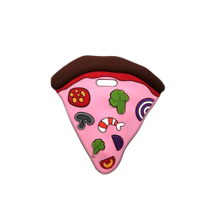 Vysoko kvalitné silikónové hryzátko na pizzu detská hračka silikónové hryzátko bez BPA
