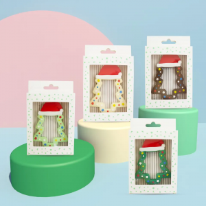BPA Free Organic Sensory Chew Xrhas tree Christmas Teething Toys Baby Teether