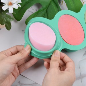 Massage 4 porous silicone soap mold mold Oval massage soap mold mold ສະບູ່ນວດ Handmade soap grinding tool