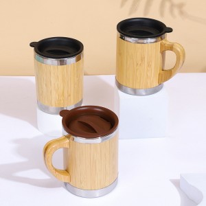 Tasses de cafè negres de ceràmica de bambú personalitzades Accessoris de regal Logotip de caixa de noces creativa Estil d'article sorpresa Característica del paquet de disseny