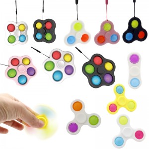 Push Pop Bubble Fidget Finger Spinner mänguasi