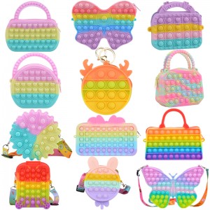 Rainbow Pouse Pop Fidget Toy Bag