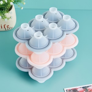 Silicone 6 cavity ice ball maker lid ye whisky
