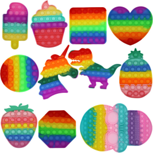 Силикон Сенсордук Fidget Push Rainbow Fidget Toy