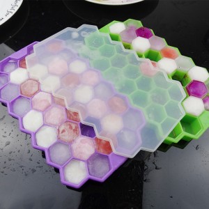 Honeycomb Shape 37 Holes Silicone Ice Cube Tray