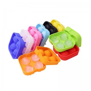 Silicone 4 Holes Ice Cube ball បង្កើតផ្សិត