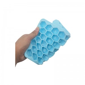 Pasgemaakte vierkantige baksteen 60 holtes eko-vriendelike BPA vries vries rollende silikoon ysblokkie vorm