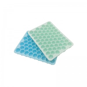 Pasgemaakte vierkantige baksteen 60 holtes eko-vriendelike BPA vries vries rollende silikoon ysblokkie vorm