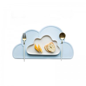 Factory Wholesale Cloud Shape силикон төшөмөлөр тамак стол Baby Placemat