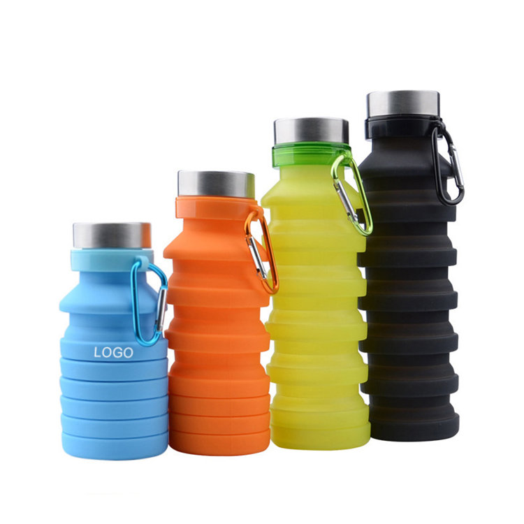 Sammenleggbar silikonvannflaske for barn