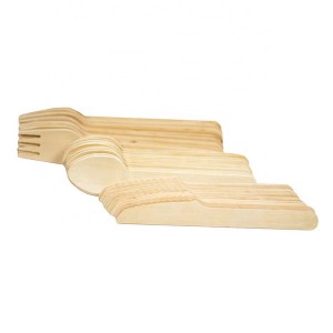 लकड़ी के चम्मच/कांटे/चाकू डिस्पोजेबल लकड़ी के कटलरी