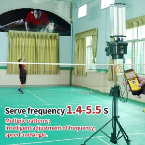 B2022A Siboasi Feeding Badminton Machine si në telekomandë ashtu edhe në celular