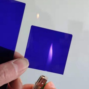 Kukovací sklo Modrá kobaltová skleněná pec Kukovací sklo pro průhledítko
