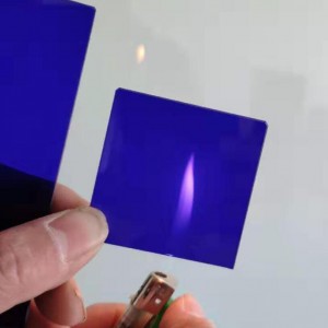 Cobalt Blue Glass for observing flame