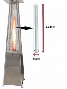 Terasový ohřívač Glass Tube Výměna terasového ohřívače Quartz Glass Pipe