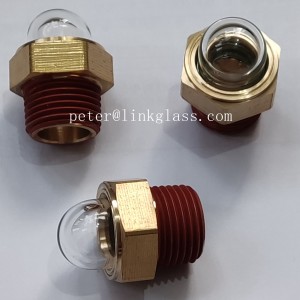 3/4" NPT Brass Super Transparent Dome Oil Sight Plug ປ່ອງຢ້ຽມສາຍຕາສຸຂາພິບານ, Dome Oil Sight Glass,