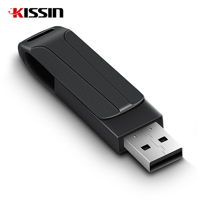 Kissin Metal USB Flash Drive 2.0 3.0 Ka taea te Whakaritea LOGO U Disk 32GB 64GB 128GB