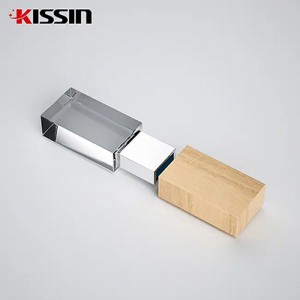 Drewniany kryształowy dysk flash USB 32 GB 64 GB 128 GB USB 2.0 Flash Pen Drive