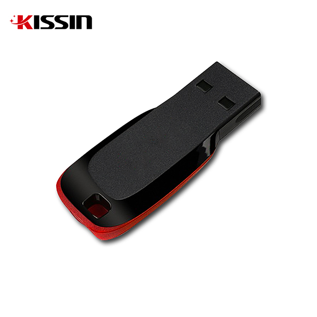 Kissin atacado USB flash drive de plástico preto stick USB pendrive