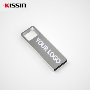 Kissin veleprodajni kovinski USB ključek z logotipom po meri