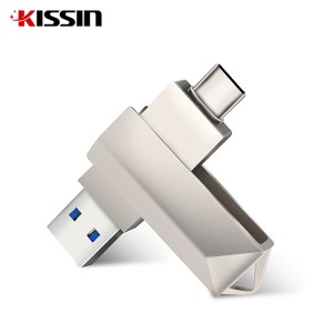 Kissin USB C Drive 16GB 32GB 64GB 128GB USB 2.0 3.0 Mota C OTG Flash Drive