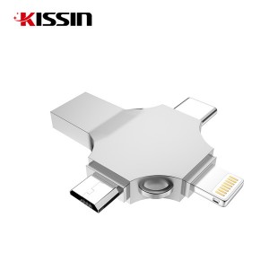 OTG USB Flash Drive no iPhone Smart Phone Tablet PC 4 in 1 Duo Link OTG Flash Drive