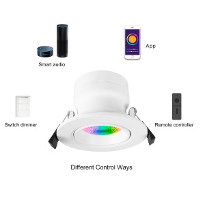 RGBW WIFI+BLUE Gimbal Smart Downlight With Lens