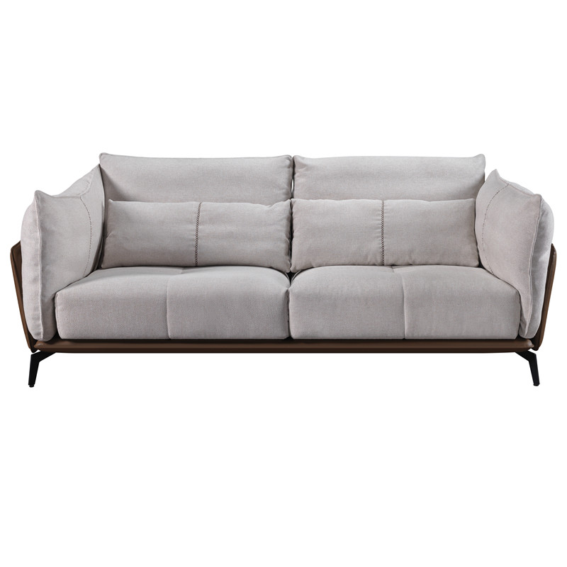 Light Grey Down-filled Cushions, Linen Fabric 2 seater 3 seater Sofa