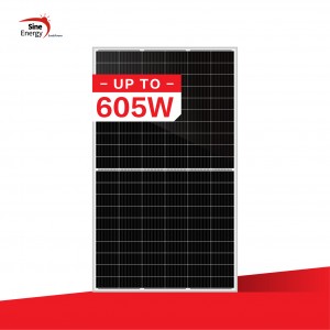 ODM Solar Power Contractors Factory - 120 cells 590W,595W,600W,605W,610W bifacial solar panel  – SINE ENERGY