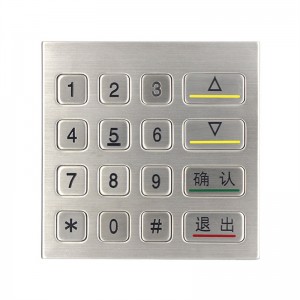 SUS304# stainless steel keypad for ATM function