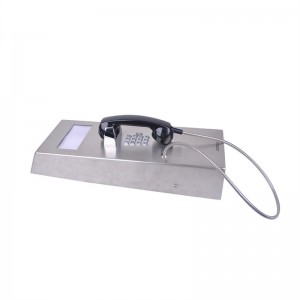 Вандалоустойчив неръждаема стомана Голям размер Затворнически стенен телефон за затвора-JWAT147