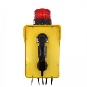 Industrial Weatherproof Telephone with Warning Light for Railway Project