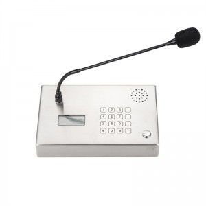 Ụzụ-Free Dual-Way Audio Bank VOIP desktọpụ Interphone ụlọ akụ Intercom
