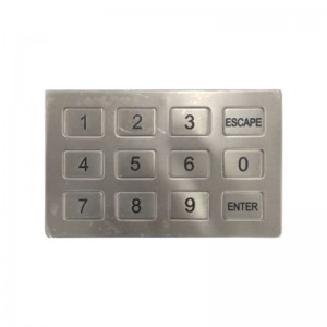 4×3 matricos skaičių klaviatūra, skirta pardavimo automatams