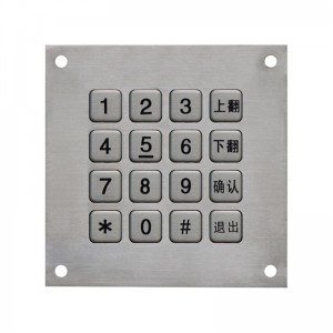16 keys stainless steel keypad for fuel dispenser B723