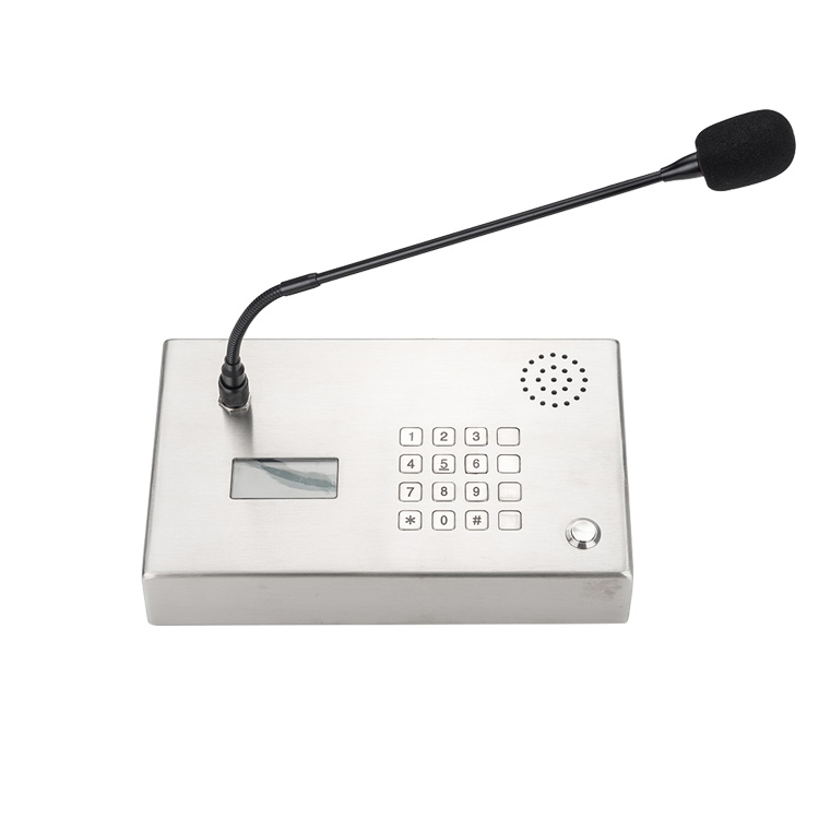Urusaku rwubusa Dual-Way Audio Bank VOIP desktop Interphone banki Intercom