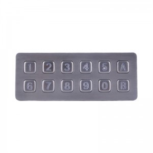 USB metallic 12 keys stainless steel keypad for elevator
