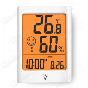 MC33C bilik tertutup besar Skrin sentuh termometer jam digital higrometer