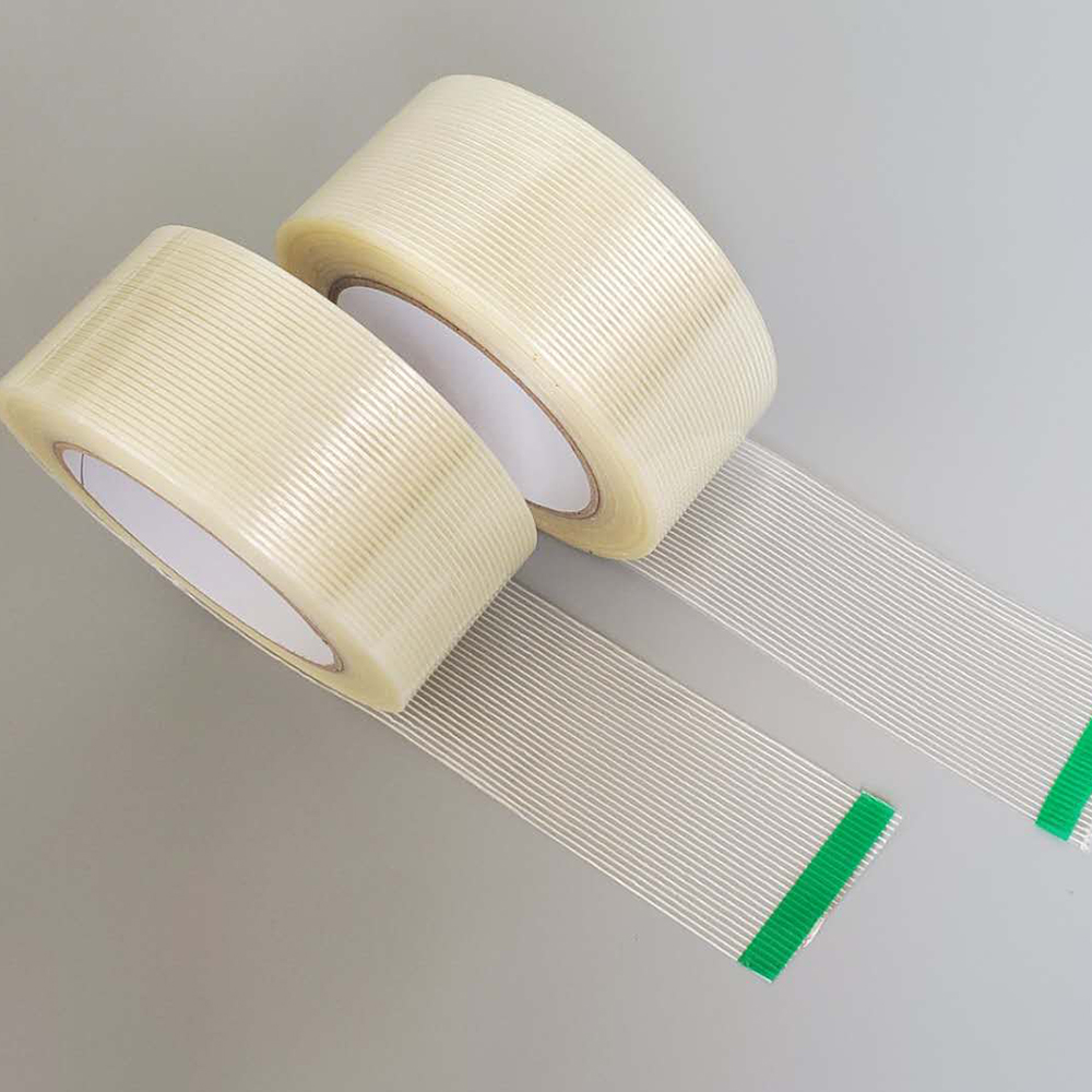 Clean removal cross weave glass fiber reinforced tape for furniture and appliances’ packaging