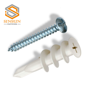 Nylon Self Drilling Plastic Dry Wall Anchors with Screws