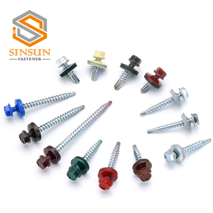 Color Painted  hex head self drilling  roofing screw