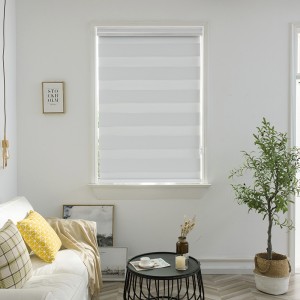 Blackout Zebra Blinds Custom Size Day and Night Roller Shades Double Layer Curtains Fabric