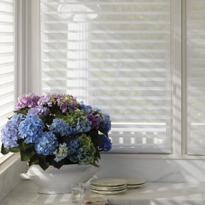 Motorized Blackout Shangri-La Blinds Shades Manual Sheer Curtains For Living Room Bedroom Meeting Room Customized