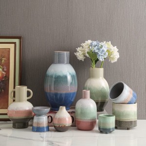 Maceta e florero de porcelana de cerámica estilo océano feitos a man